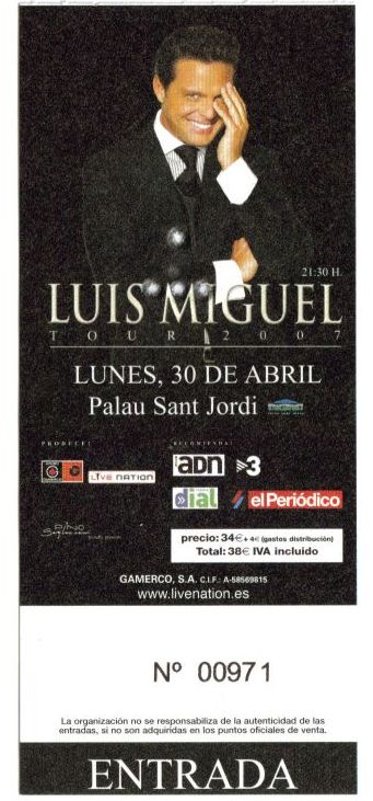 Entrada para el Concierto en Barcelona - Gracias a Daniel