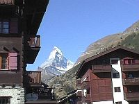 Zermatt - Blick vom Hotel Holiday zum Matterhorn